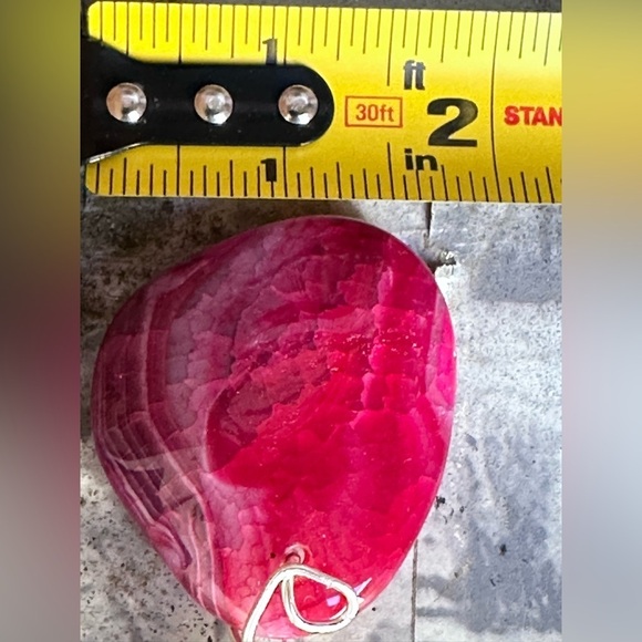 AGATE GEMSTONE LARGE DYED RED ROUNDED POLISHED 5518 G - Picture 6 of 14